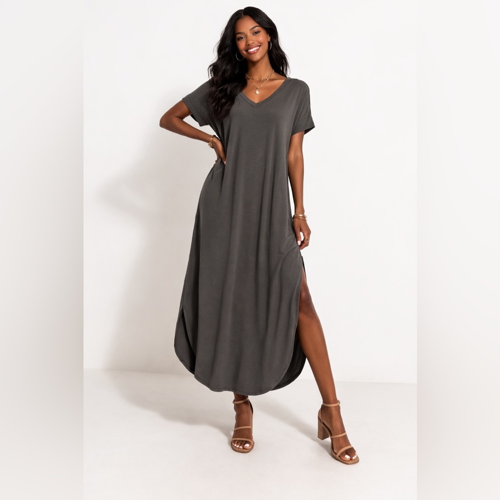 BN Plus Size  Oversized Short Sleeve Maxi Dress Various